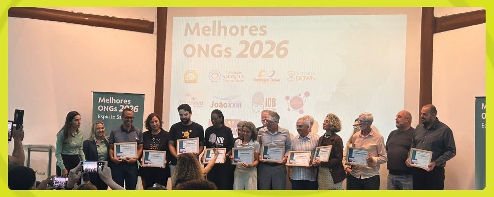 ACACCI está entre as 100 Melhores ONGs do Brasil e as 10 Melhores ONGs Capixabas de 2026